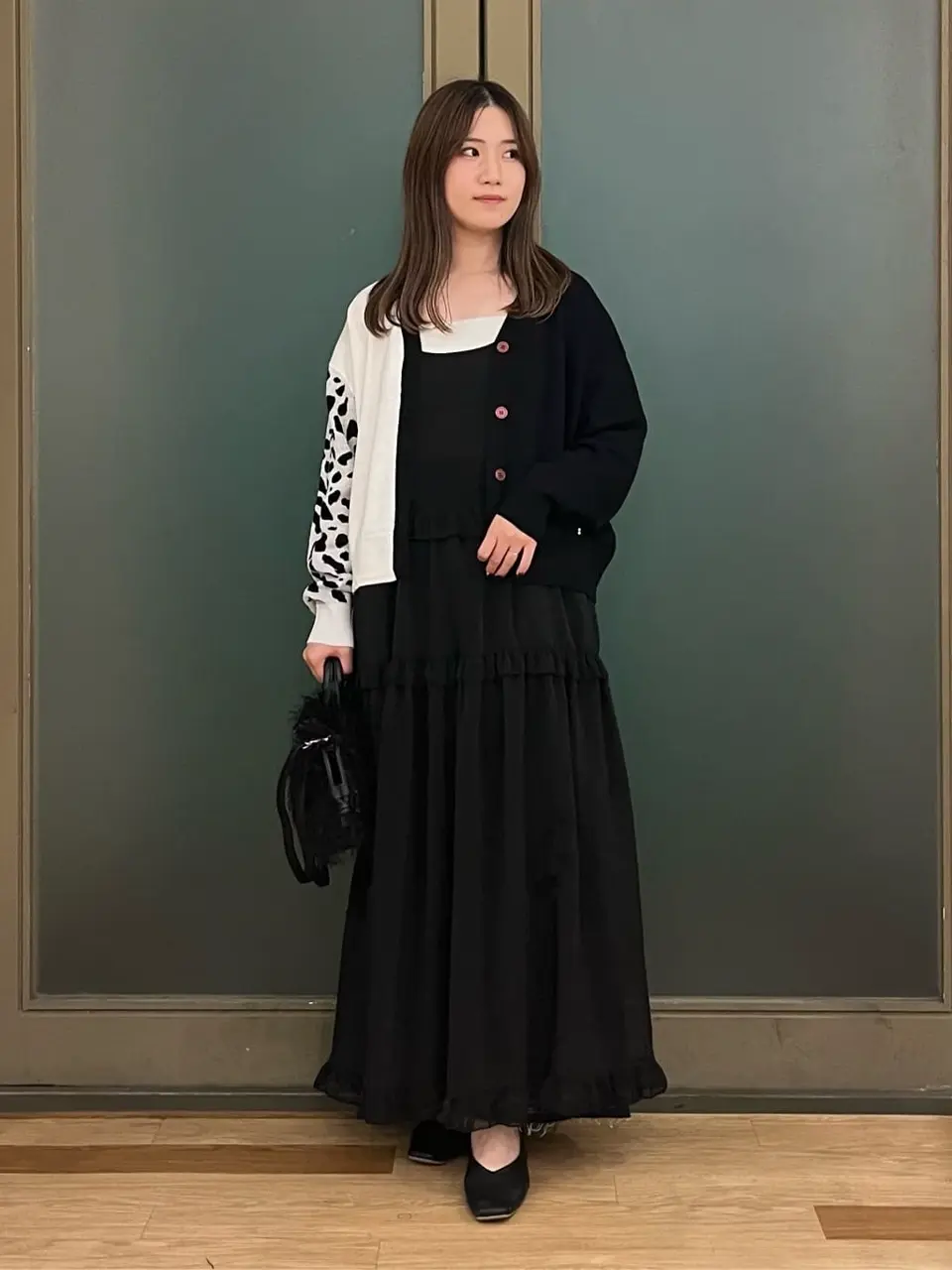 Petit Fleur シアーティアードキャミワンピ/Green Parks（グリーン