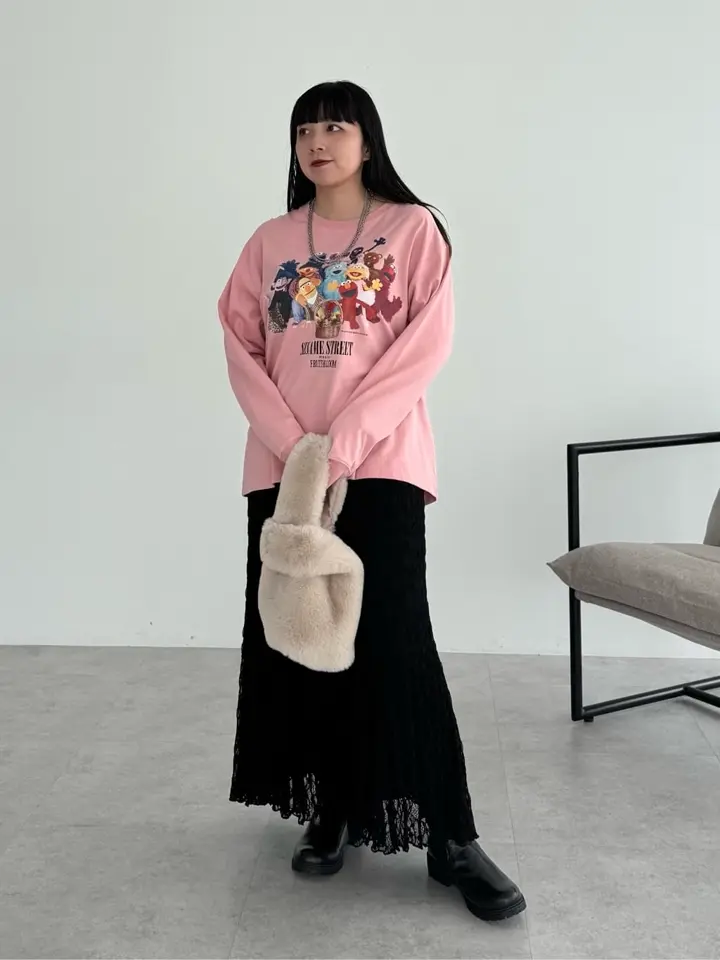 セサミストリートミーツフルーツオブザルーム ロンTEE/Green Parks