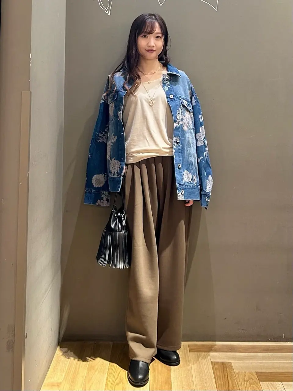 SUGAR SPOON フラワーptオーバーGジャン/Green Parks（グリーン