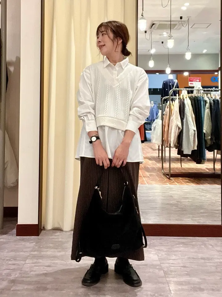 ウエストレイヤーボックスプリーツスカート/Green Parks（グリーン