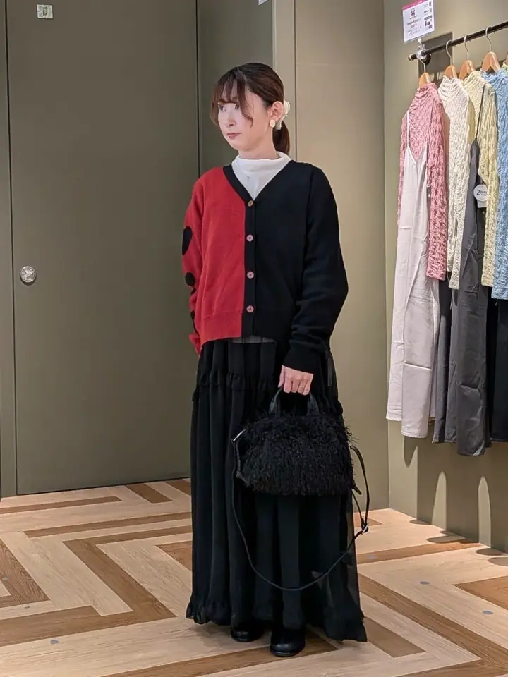 VILLAINS/アシンメトリーニットカーディガン/Green Parks（グリーン