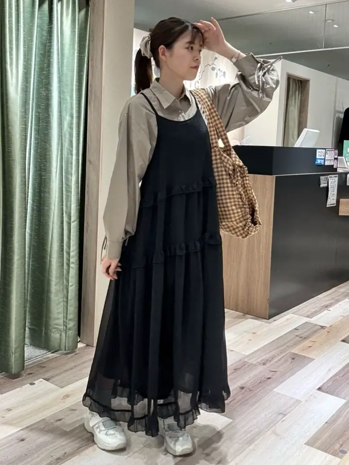 Petit Fleur シアーティアードキャミワンピ/Green Parks（グリーン