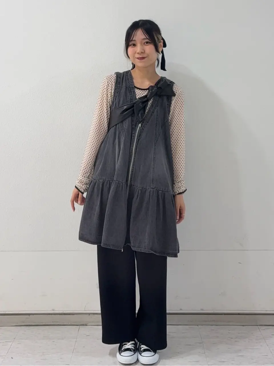 SUGAR SPOON W-ZIPデニムミニワンピ/Green Parks（グリーン パークス