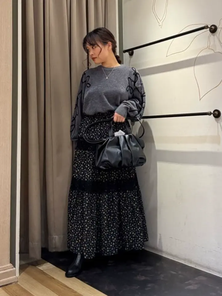 刺繍コードニットプルオーバー/Green Parks（グリーン パークス