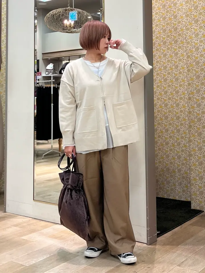 ルネ♡ピークスカーディガン Green Parks（グリーンパークス） カーディガン アンチピリングゆるzip