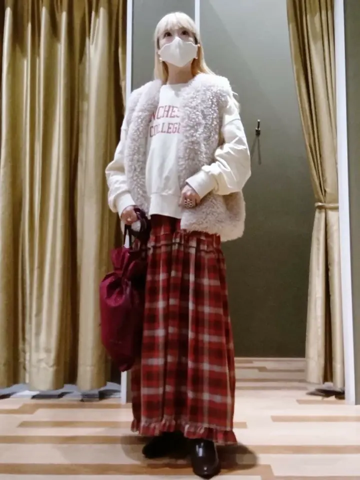 Petit Fleur オンブレーチェックキャミワンピ/Green Parks（グリーン