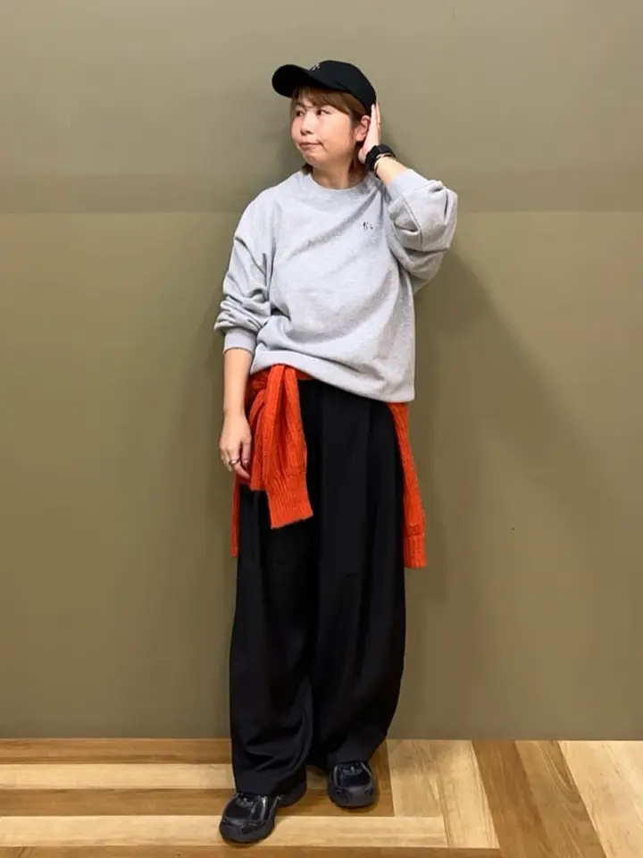 □PEANUTS スヌーピーミニ刺繍スウェット/Green Parks（グリーン