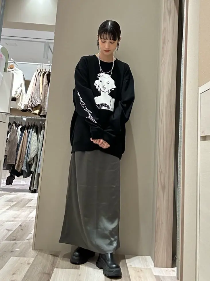 □Marilyn Monroe モノクロptスウェット/Green Parks（グリーン