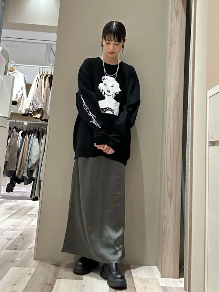 □Marilyn Monroe モノクロptスウェット/Green Parks（グリーン