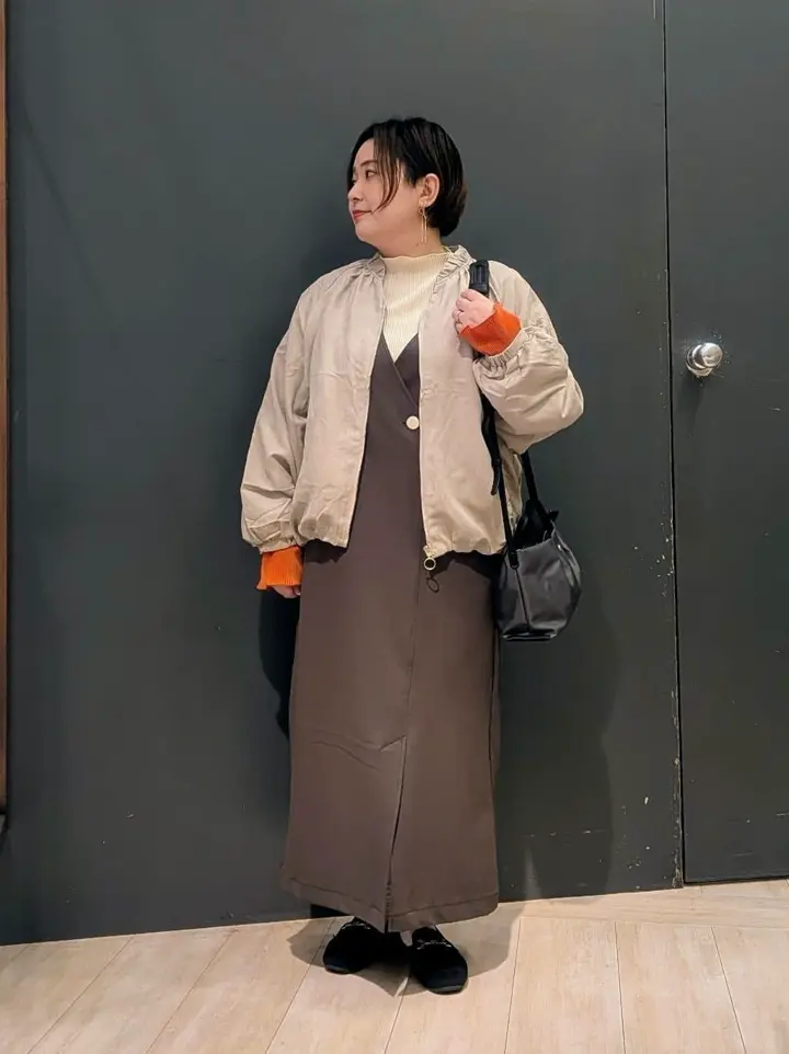 スウェードライクギャザーブルゾン/Green Parks（グリーン