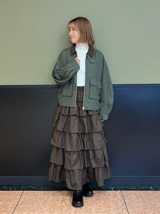  ダークグリーン ジップアップジャケット 2WAYジップアップジャケット/Green Parks（グリーン パークス）の
