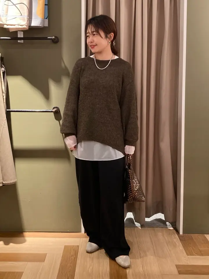 シアーゆったりニットプルオーバー/Green Parks（グリーン パークス