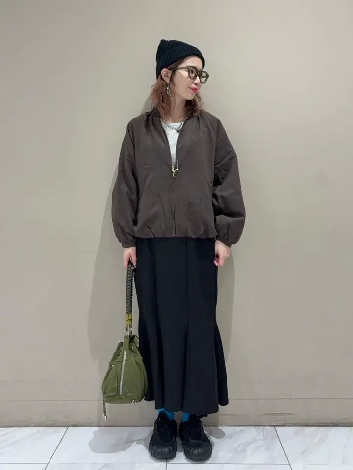 スウェードライクギャザーブルゾン/Green Parks（グリーン