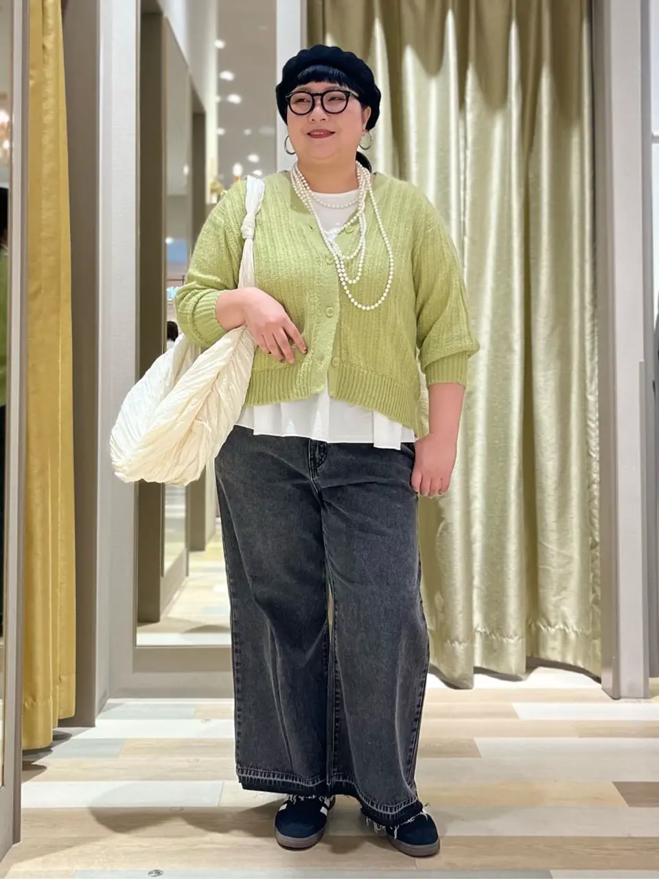 タックワイドデニムパンツ/Green Parks（グリーン パークス）のデニム