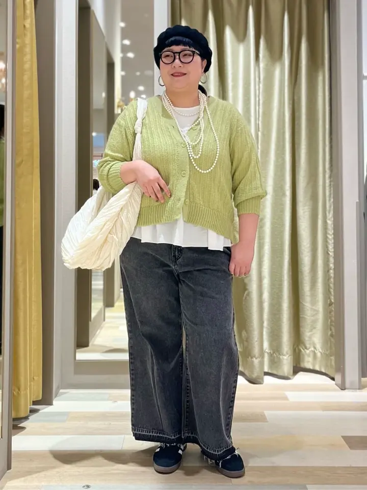 シアーガーデン シアーニットVネックカーディガン/Green Parks（グリーン パークス）の