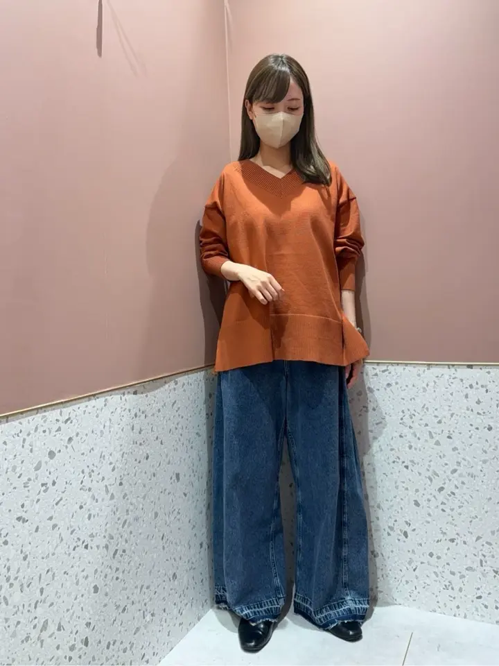 異素材切替ニットチュニック/Green Parks（グリーン パークス）の