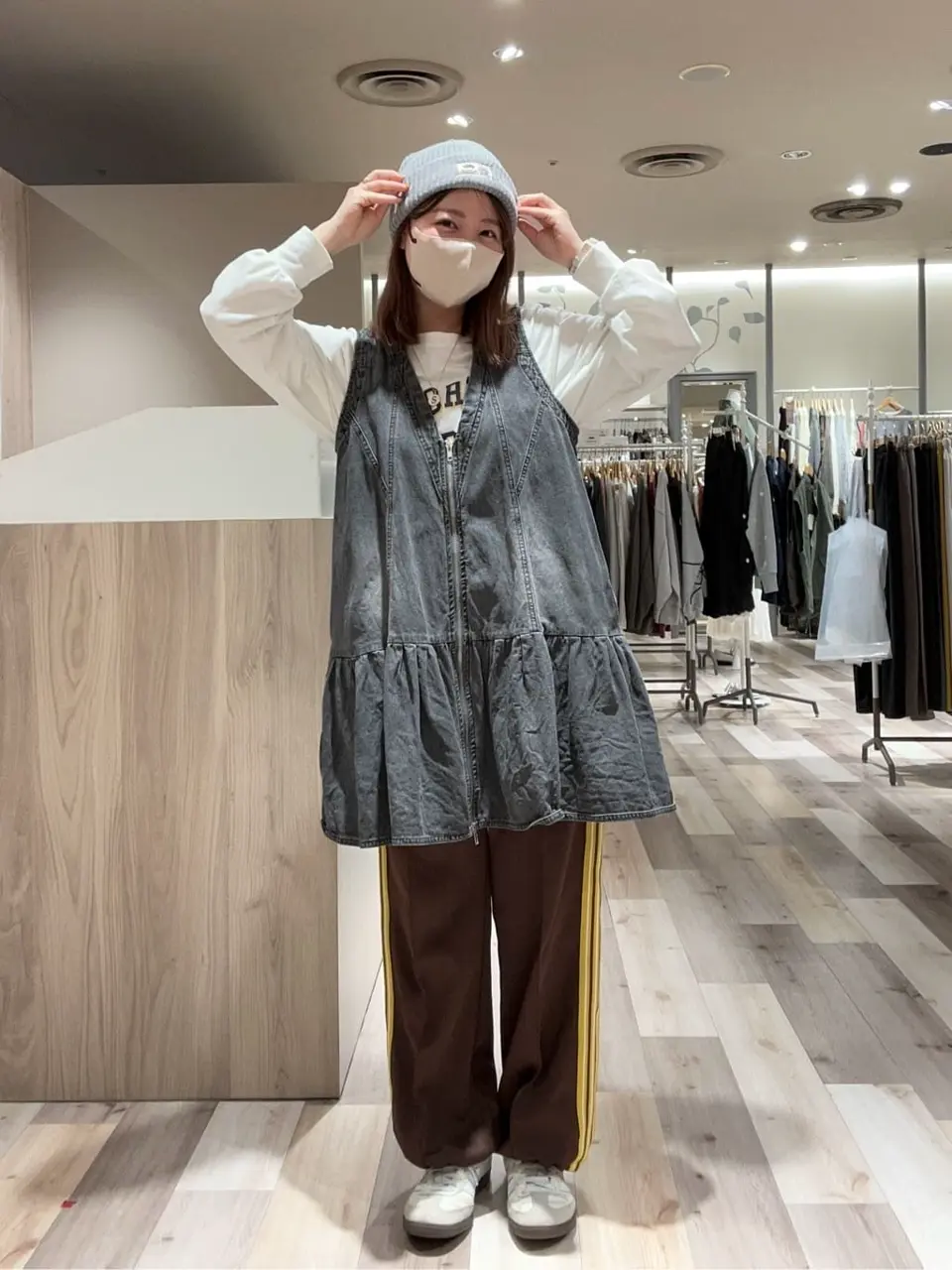 SUGAR SPOON W-ZIPデニムミニワンピ/Green Parks（グリーン パークス