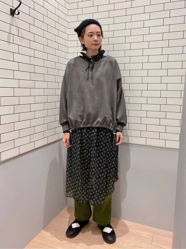 花柄シフォン楊柳ワンピース/Green Parks（グリーン パークス）の