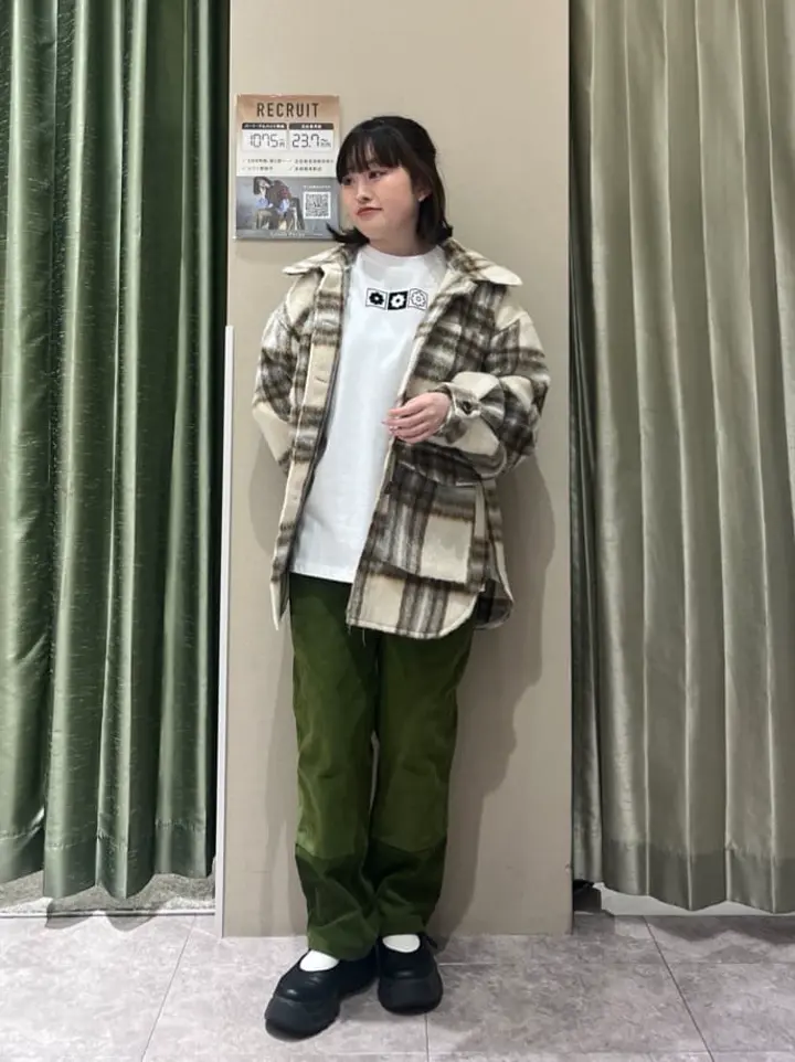 □WITH KURUMI NAKATA チェックジャケット/Green Parks（グリーン