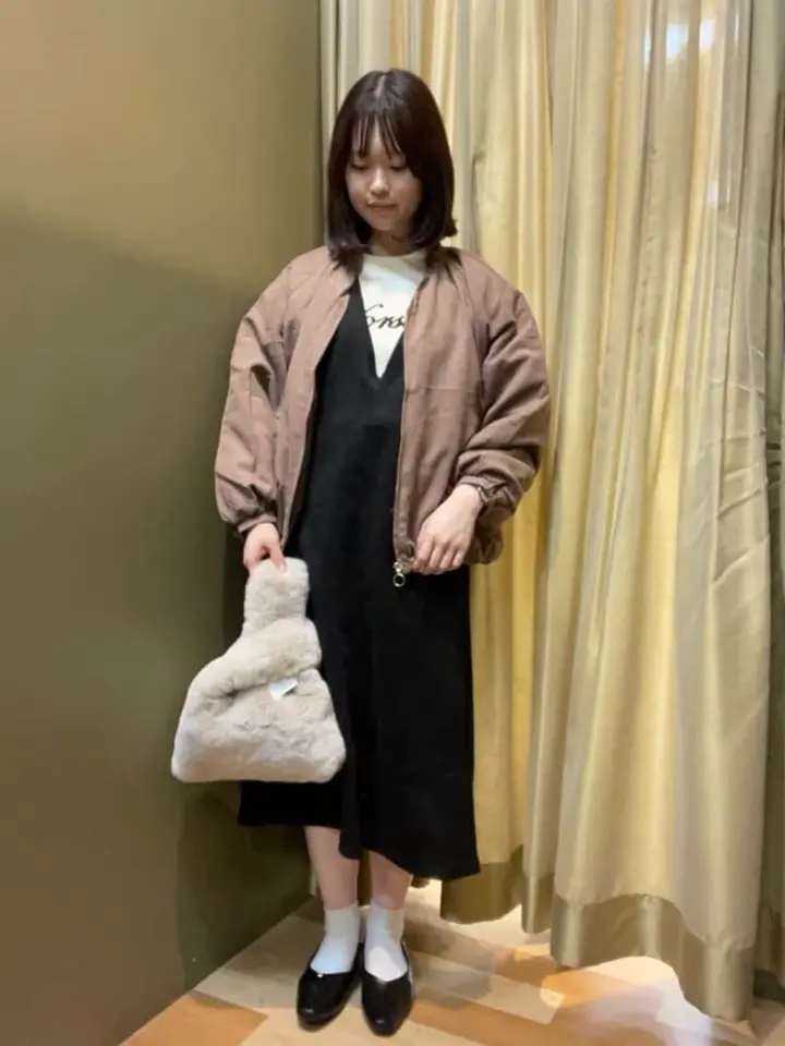 スウェードライクギャザーブルゾン/Green Parks（グリーン