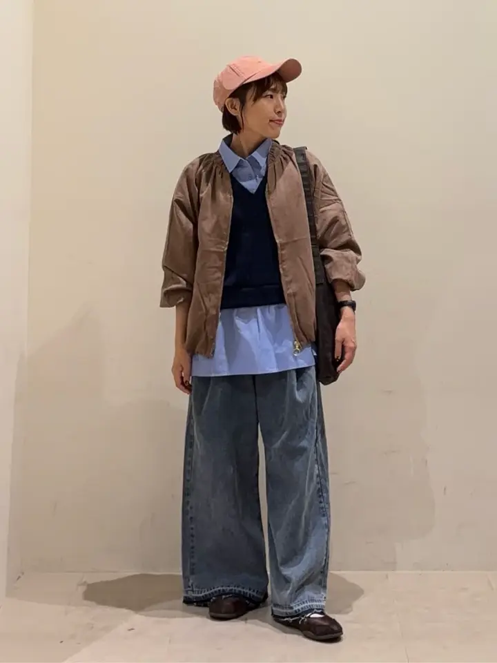 スウェードライクギャザーブルゾン/Green Parks（グリーン