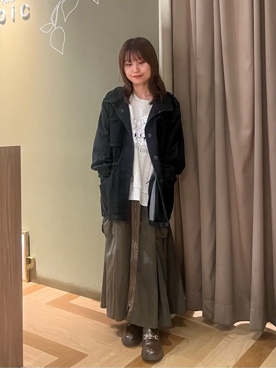 □ESCAR デニムコード刺繍ジャケット/Green Parks（グリーン