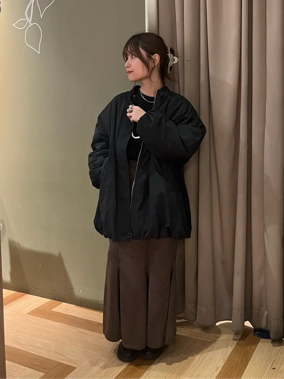 なめらかタッチスウェード調マーメイドスカート/Green Parks（グリーン