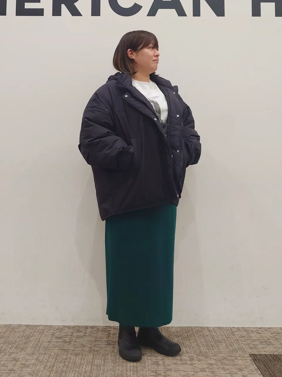 撥水加工・保温】ミドル丈モンスターコート/AMERICAN HOLIC