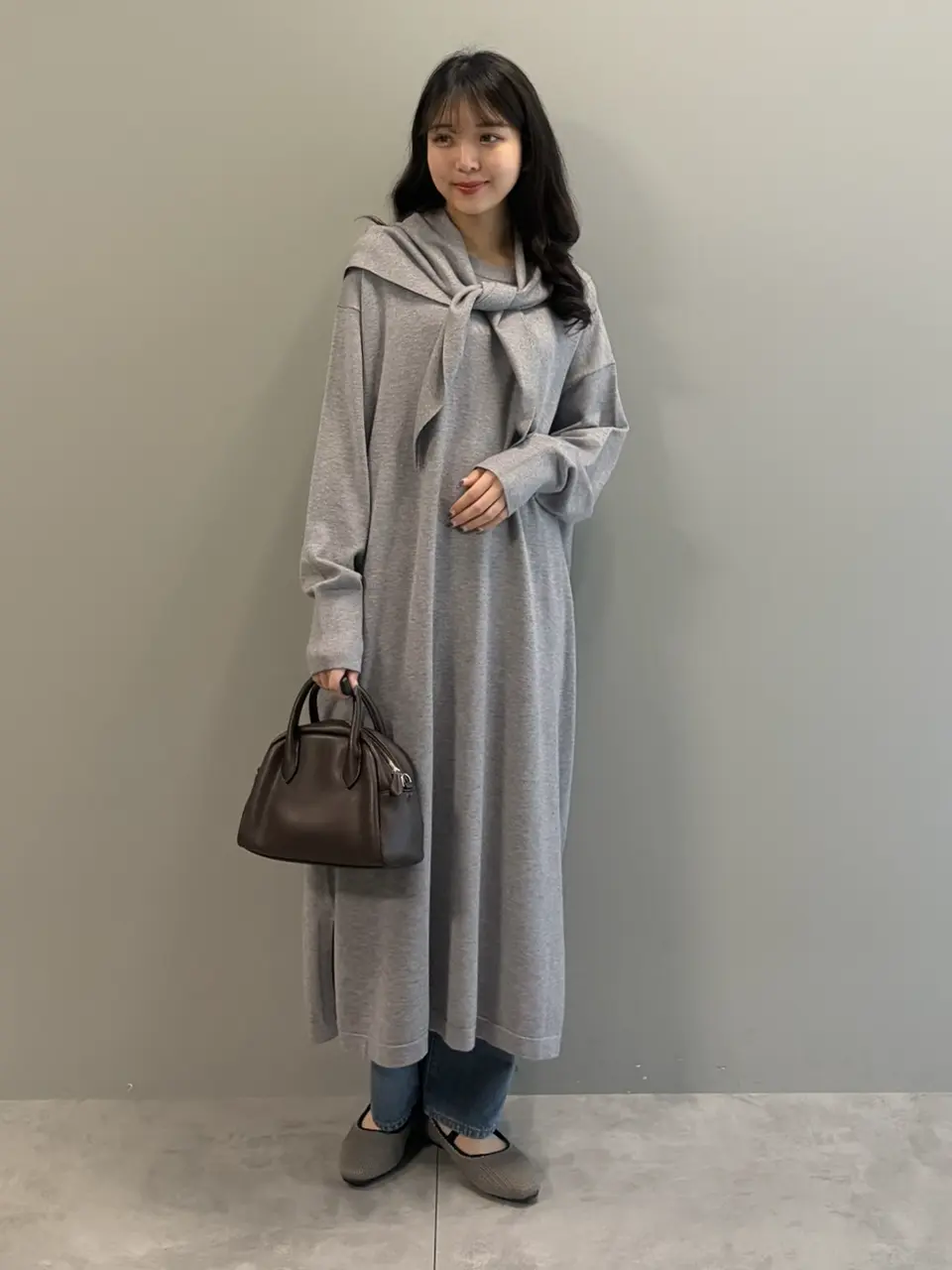 専用  アメリ スカーフ付き ZMD0408(スカーフ) BLOCK PRINT SCARF│