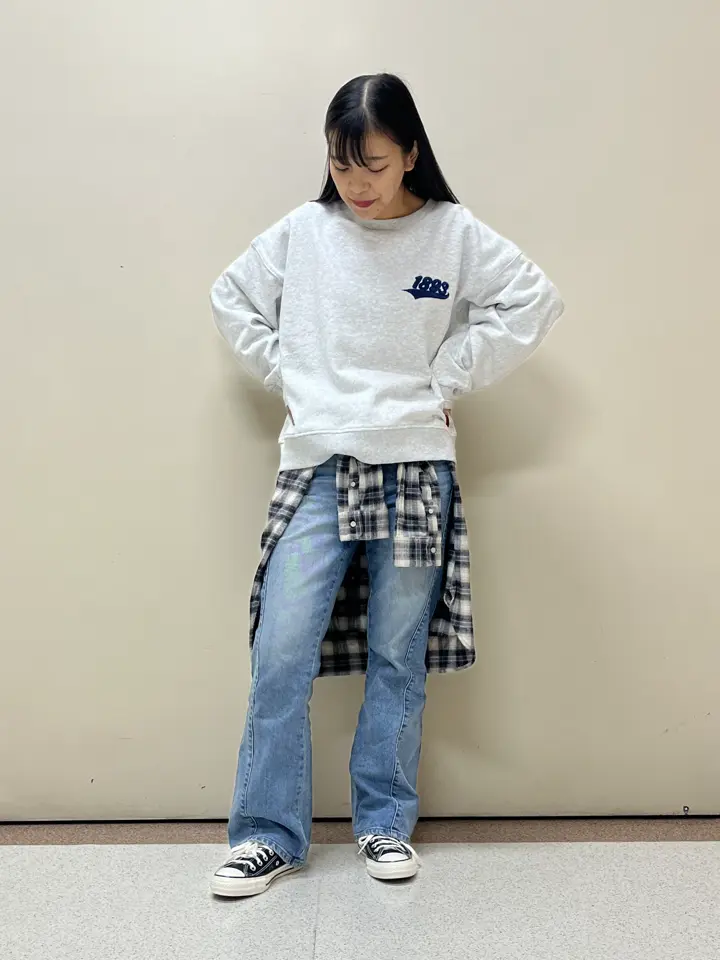 ワンポイントサガラ刺繍裏毛プルオーバー/AMERICAN HOLIC（アメリカン