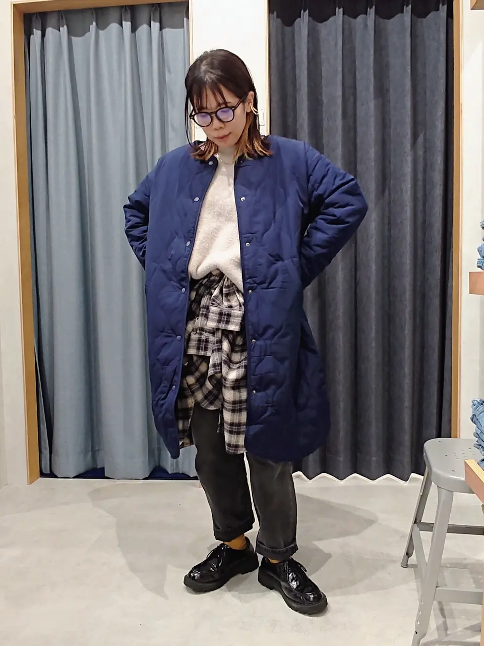 ≪USED≫あったかリバーシブルキルティングコート/AMERICAN HOLIC