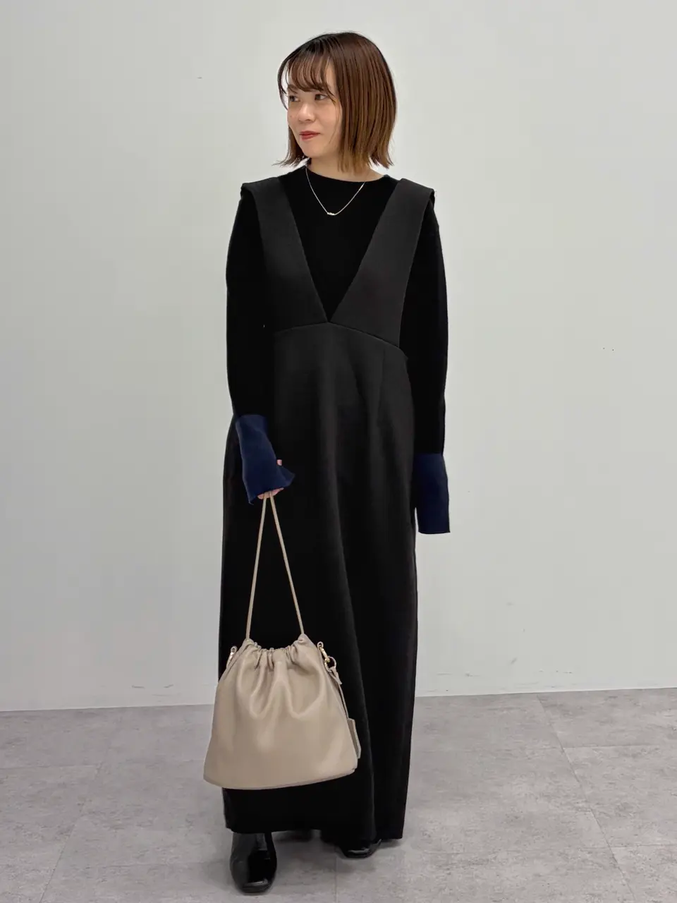 バイパチリブモックネックニットプルオーバー＜静電気軽減＞/AMERICAN