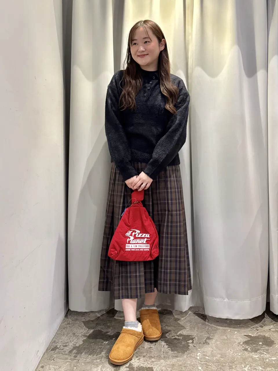 PIZZA PLANET】衿付きニットプルオーバー/Disney collection by