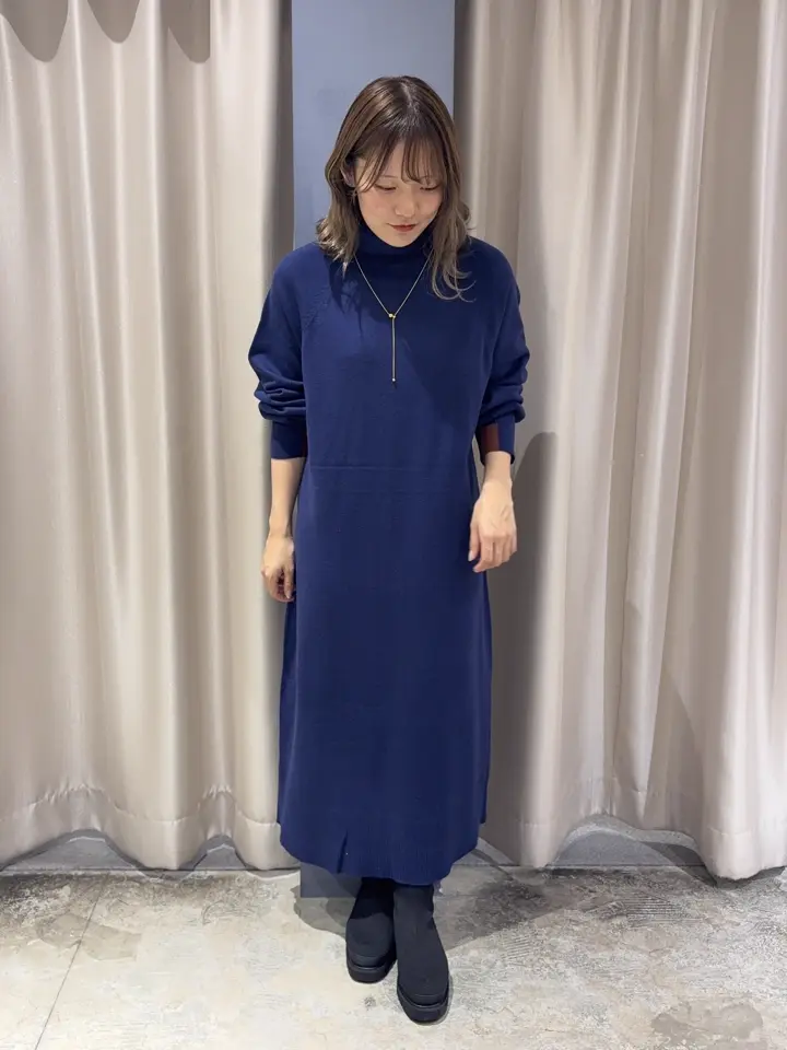 バイパチモックネックニットワンピース＜静電気軽減＞/AMERICAN HOLIC
