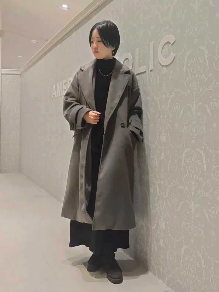 バイパチモックネックニットワンピース＜静電気軽減＞/AMERICAN HOLIC