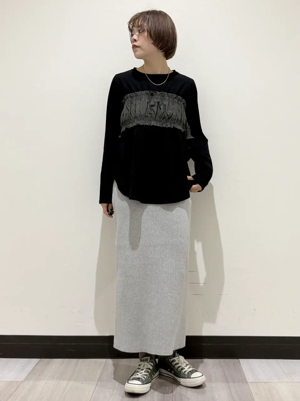 バイパチリブニットタイトスカート＜静電気軽減＞/AMERICAN HOLIC