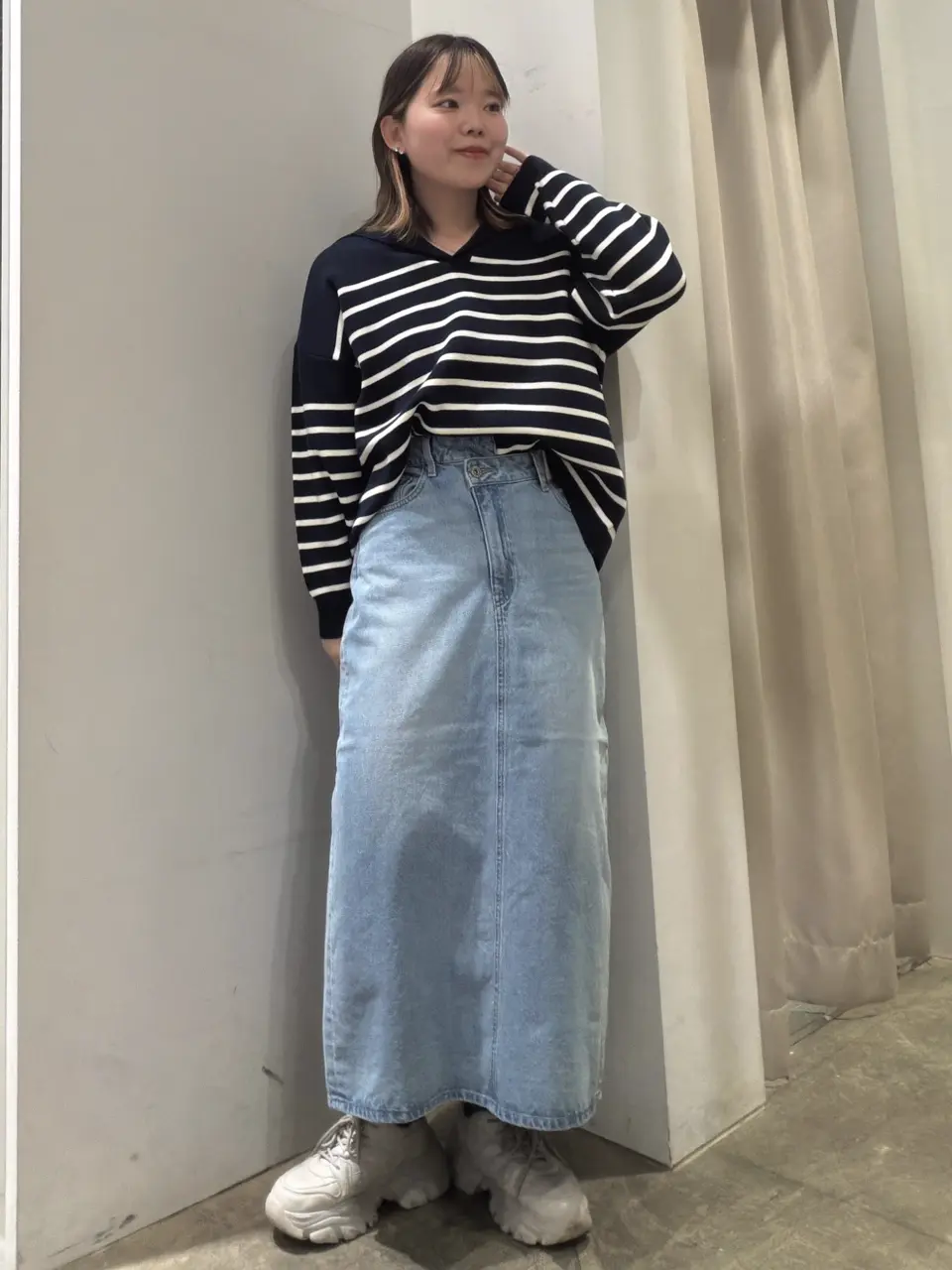 ≪USED≫セーラーカラーニットプルオーバー/AMERICAN HOLIC