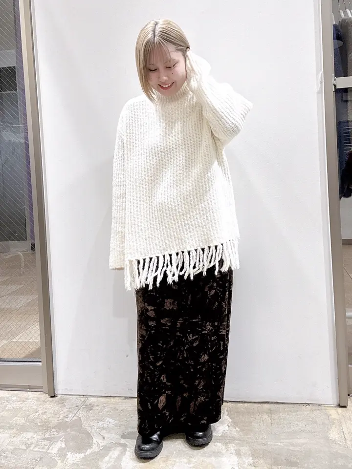 クラッシュベロアサイドスリットスカート/CRAFT STANDARD BOUTIQUE