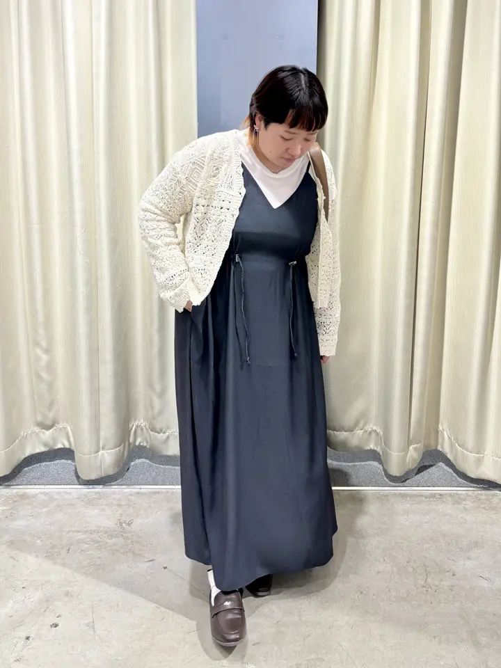 ≪USED≫【前後2WAY】レース透かし編みニットカーディガン/AMERICAN