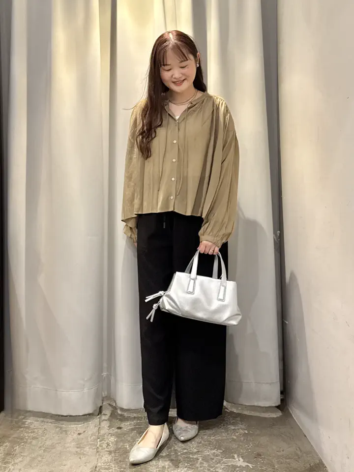 ≪USED≫スキッパーギャザーブラウス/AMERICAN HOLIC（アメリカン