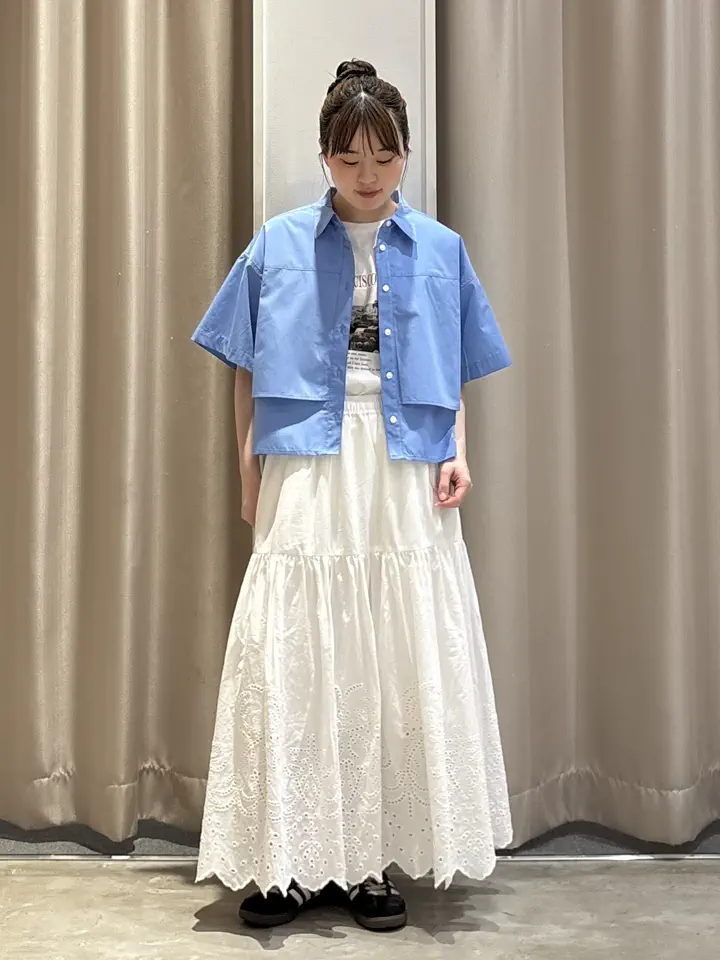 アイレット刺繍ティアードスカート/AMERICAN HOLIC（アメリカン