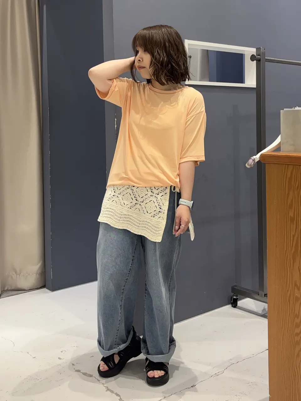 michiru tojikomi 巻きスカート クロシェニット巻きスカート/AMERICAN HOLIC（アメリカンホリック）の