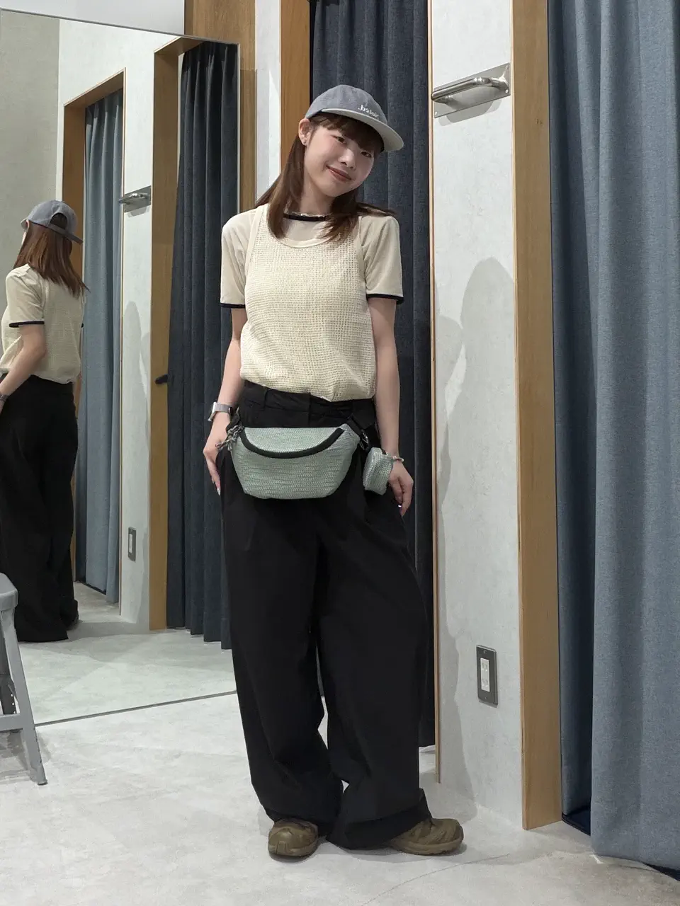 新品 Paloma Wool ギャザー メッシュ レイヤード タンクトップ 2点セット】メッシュレイヤードタンクトップ/AMERICAN HOLIC