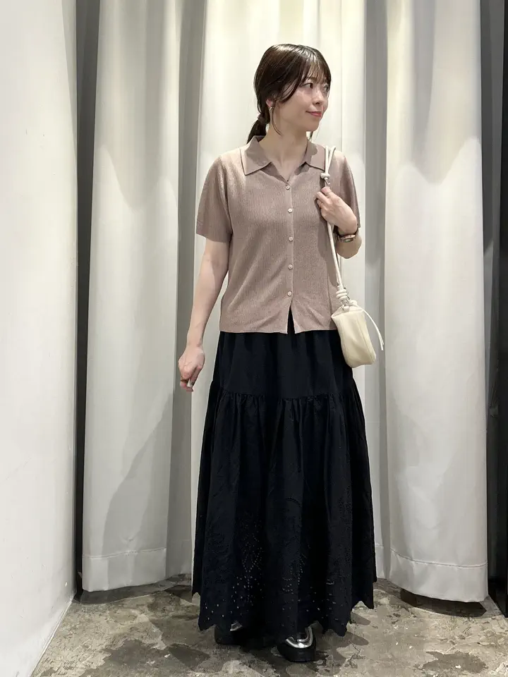 アイレット刺繍ティアードスカート/AMERICAN HOLIC（アメリカン