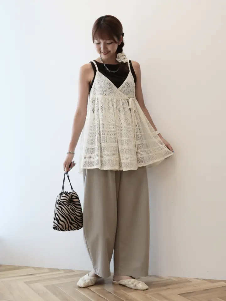 WEB限定】前後2WAYレースキャミソールチュニック/AMERICAN HOLIC WEB限定】前後2WAYレースキャミソールチュニック/AMERICAN HOLIC