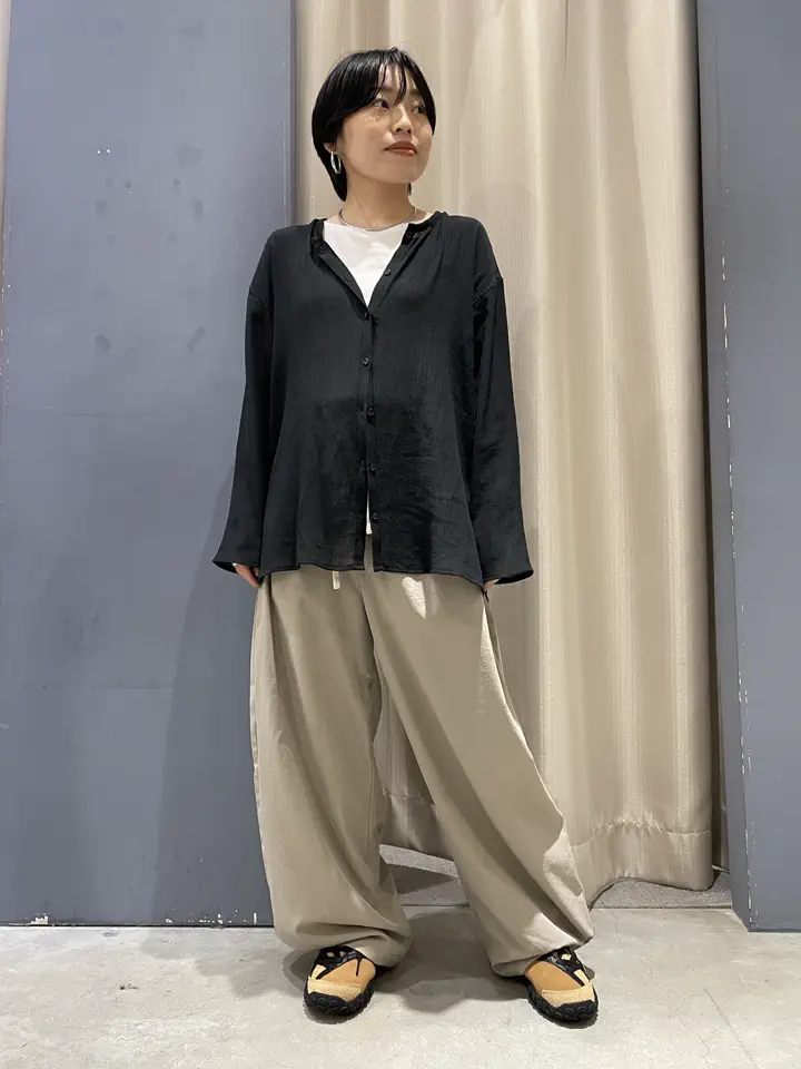 ◆極美品◆プライオリティ◆大きいサイズ感◆楊柳シアーシャツチュニック◆黒◆フリー 楊柳シアーブラウス/AMERICAN HOLIC（アメリカンホリック）のブラウス