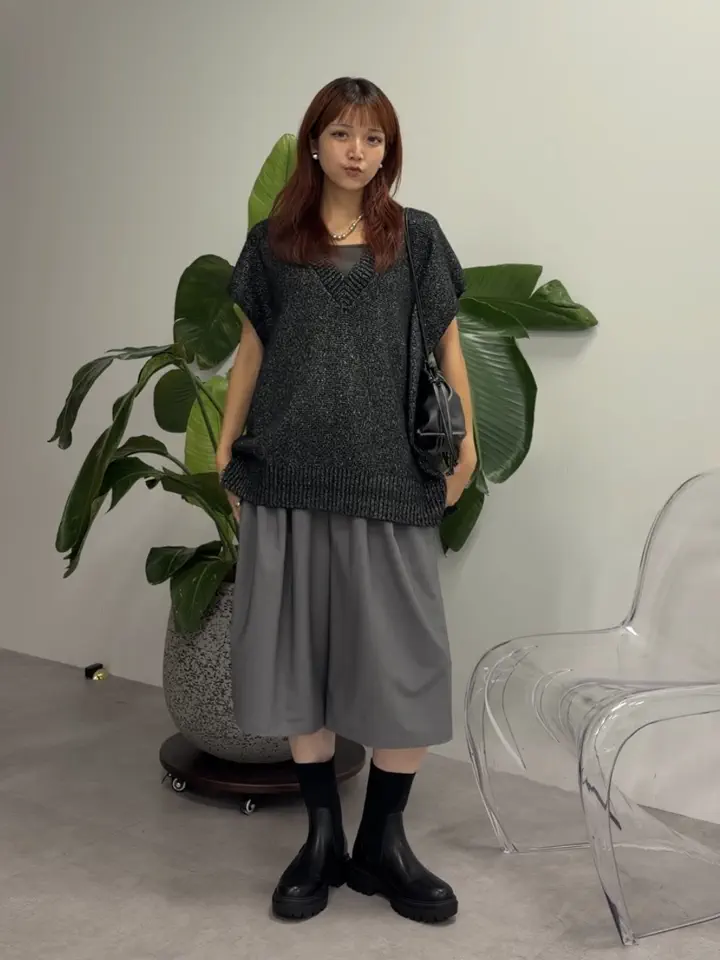 Wウエストキュロットパンツ/AMERICAN HOLIC（アメリカンホリック）の