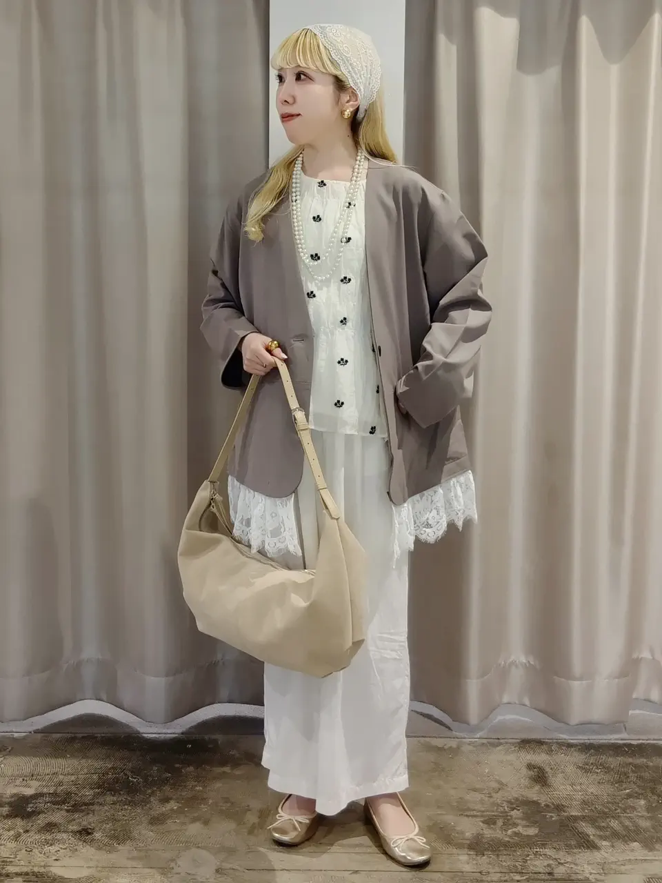 遮熱・接触冷感】バイカラーWウエストタックパンツ/AMERICAN HOLIC