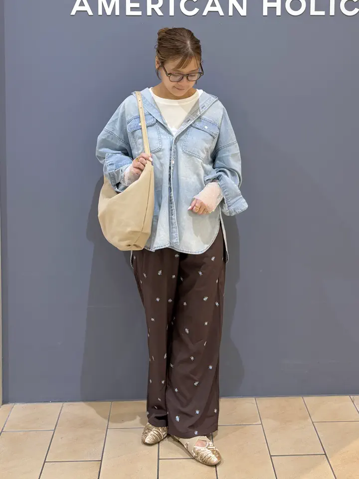≪USED≫花柄刺繍イージーパンツ/AMERICAN HOLIC（アメリカンホリック