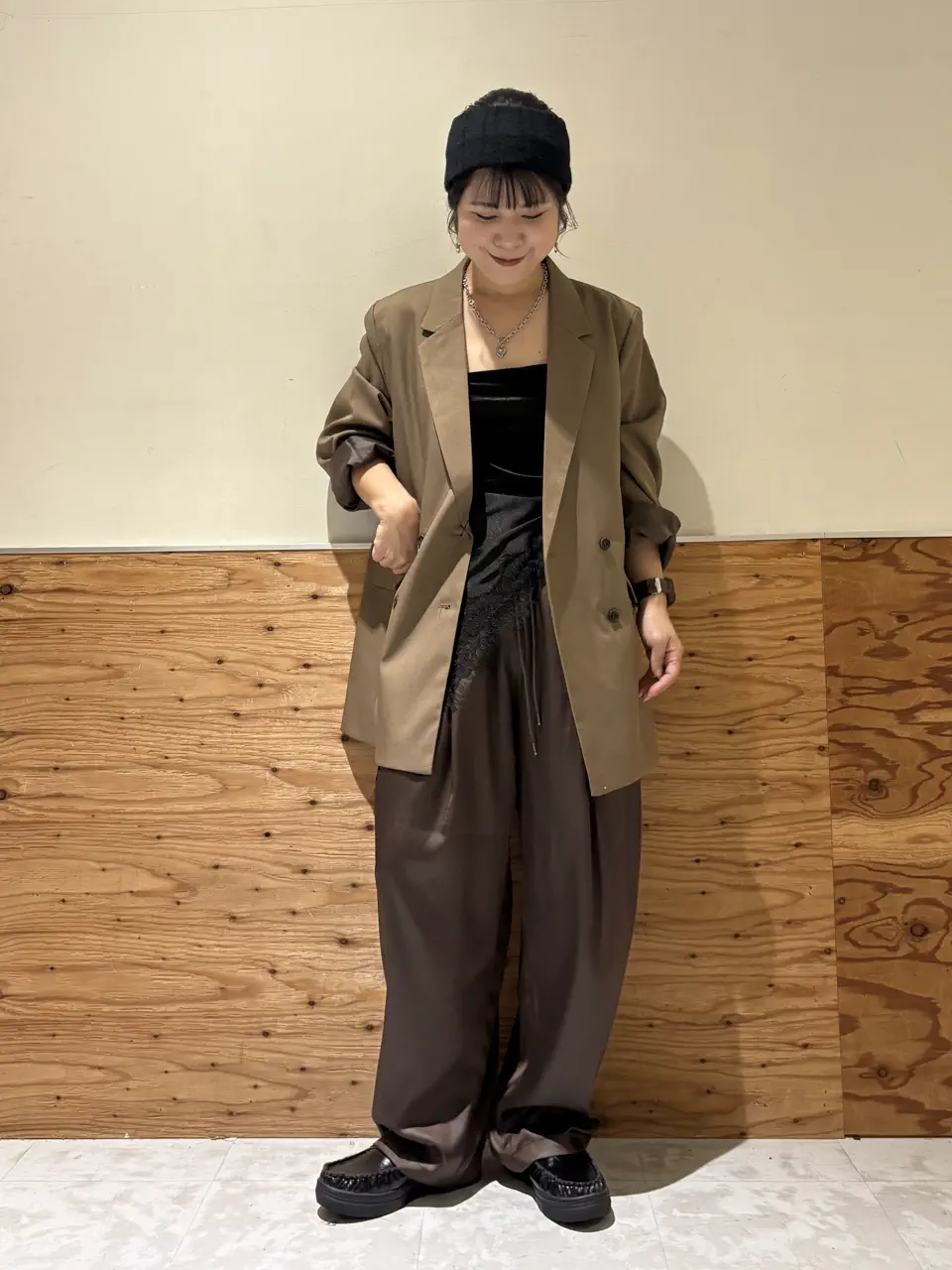 サテンレース三角スカーフ/AMERICAN HOLIC（アメリカンホリック）の
